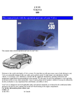 Volvo S80 Owners manual 1999 